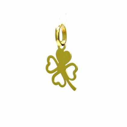 PEGASO GIOIELLI Ciondolo da Donna in Oro Giallo 18kt (750) Pendente Quadrifoglio, Portafortuna