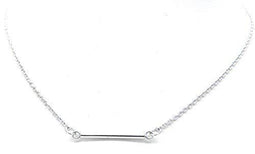 Collana Donna Argento 925 Rodiata Sterling Barretta Regolabile