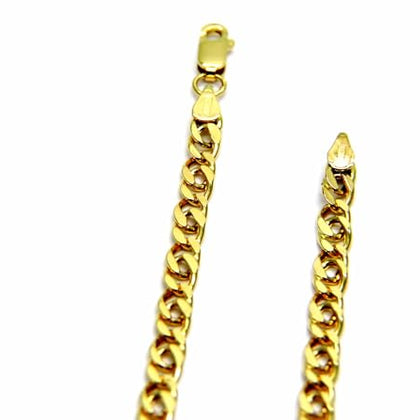 PEGASO GIOIELLI Collana in Oro Giallo 18kt (750), Catena Accoppiata per Uomo e Donna, 50 cm