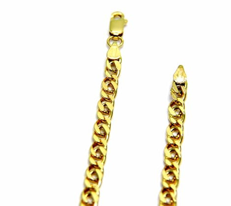 PEGASO GIOIELLI Collana in Oro Giallo 18kt (750), Catena Accoppiata per Uomo e Donna, 50 cm
