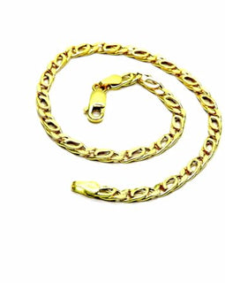 PEGASO GIOIELLI Bracciale Uomo Donna in Oro Giallo 18kt (750), Catena Pernice, cm 20