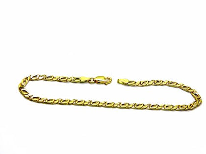 PEGASO GIOIELLI Bracciale Uomo Donna in Oro Giallo 18kt (750), Catena Pernice, cm 20