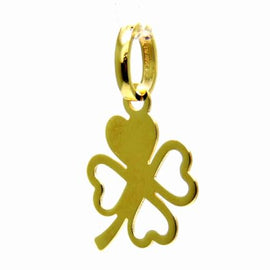 PEGASO GIOIELLI Ciondolo da Donna in Oro Giallo 18kt (750) Pendente Quadrifoglio, Portafortuna