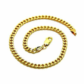 PEGASO GIOIELLI Bracciale da Uomo in Oro Giallo 18kt (750), Maglia Grumetta, Lunghezza cm 21