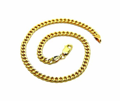 PEGASO GIOIELLI Bracciale da Uomo in Oro Giallo 18kt (750), Maglia Grumetta, Lunghezza cm 21