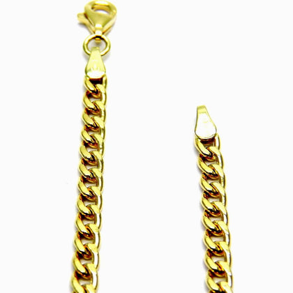 PEGASO GIOIELLI Collana da Uomo in Oro Giallo 18kt (750) Catena Grumetta Aperta Classica Cm 50
