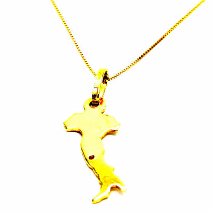 PEGASO GIOIELLI Collana in Oro Giallo 18kt (750) Catenina Veneta Pendente Italia Italiani Donna Ragazza Bambini