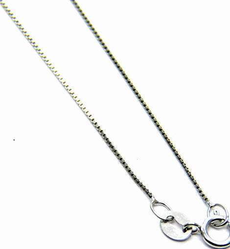 PEGASO GIOIELLI Collana in Oro Bianco 18kt (750) Catenina Veneta Singola cm 40 Donna Ragazza Bambina