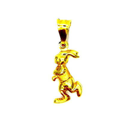 PEGASO GIOIELLI Ciondolo Oro Giallo 18kt (750) Pendente Coniglio Coniglietto Bugs Bunny Donna Bambini