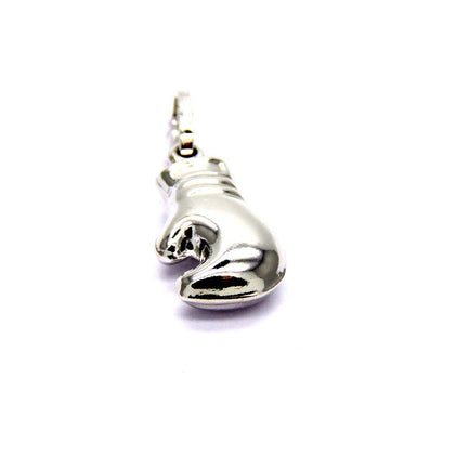 PEGASO GIOIELLI Ciondolo Oro Bianco 18kt (750) Pendente Guanto da Pugile Uomo Donna Bambini