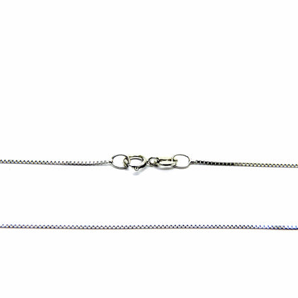 PEGASO GIOIELLI Collana in Oro Bianco 18kt (750) Catenina Veneta Singola cm 40 Donna Ragazza Bambina