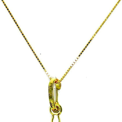 PEGASO GIOIELLI - Collana Oro Giallo 18kt (750) Catenina Veneta Croce con Cristo Smussata Donna Ragazza Bambini