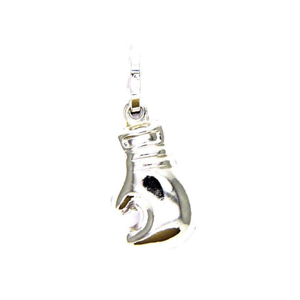 PEGASO GIOIELLI Ciondolo Oro Bianco 18kt (750) Pendente Guanto da Pugile Uomo Donna Bambini