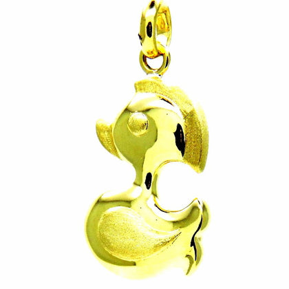 PEGASO GIOIELLI Ciondolo Oro Giallo 18kt (750) Pendente Papera Paperotto Satinato Donna Bambini