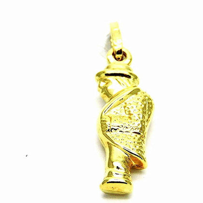 PEGASO GIOIELLI Ciondolo Oro Giallo 18kt (750) Pendente Gobbo Gobbetto Portafortuna Uomo Donna Bambini