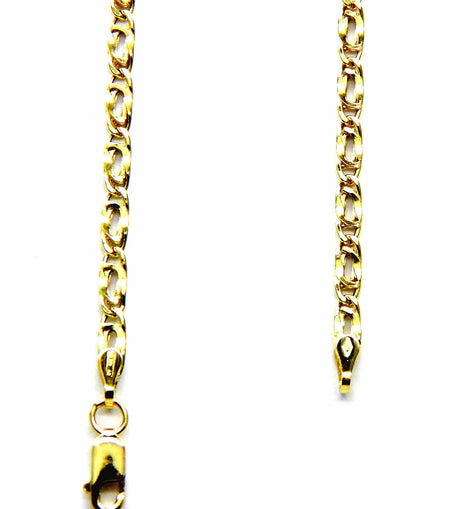 PEGASO GIOIELLI Collana da Uomo in Oro Giallo 18kt (750) Catena Maglia Pernice Pinzata Cm 50 Catenina