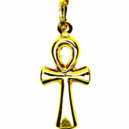 PEGASO GIOIELLI - Ciondolo Oro Giallo 18kt (750) Pendente Croce della Vita Donna Ragazza