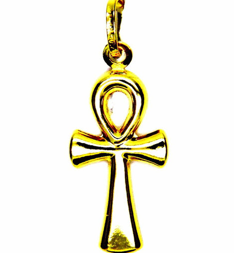 PEGASO GIOIELLI - Ciondolo Oro Giallo 18kt (750) Pendente Croce della Vita Donna Ragazza
