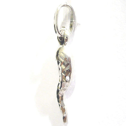 PEGASO GIOIELLI Ciondolo Oro Bianco 18kt (750) Pendente Corno Cornetto Portafortuna Uomo Donna Bambini