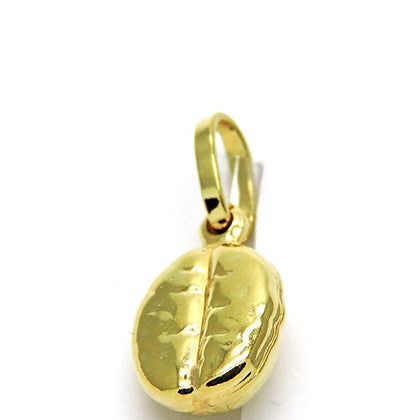 PEGASO GIOIELLI Ciondolo Oro Giallo 18kt (750) Pendente Chicco di Caffè Portafortuna Uomo Donna