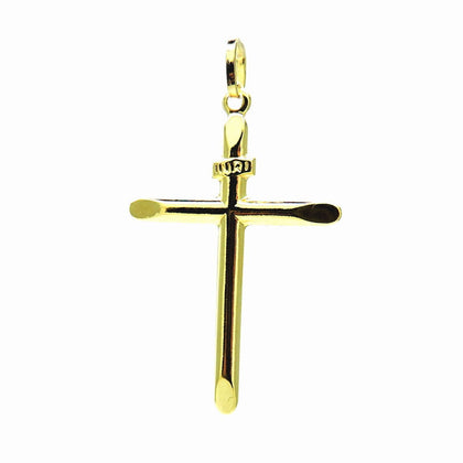 PEGASO GIOIELLI Ciondolo Oro Giallo 18kt (750) Pendente Croce Smussata Semplice Uomo Donna