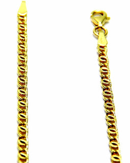 PEGASO GIOIELLI Collana Uomo Donna in Oro Giallo 18kt (750), Catena Tigre Pinzata, 50 cm