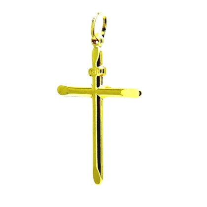 PEGASO GIOIELLI Ciondolo Oro Giallo 18kt (750) Pendente Croce Smussata Semplice Uomo Donna
