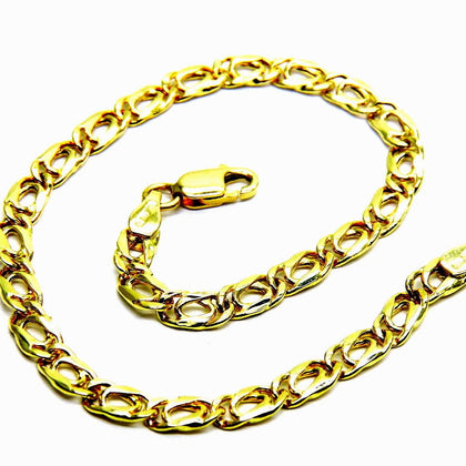 PEGASO GIOIELLI Bracciale da Uomo in Oro Giallo 18kt (750), Maglia Pernice Classica, Lunghezza cm 20