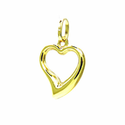 PEGASO GIOIELLI Ciondolo Oro Giallo 18kt (750) Pendente Cuore Aperto Donna Ragazza