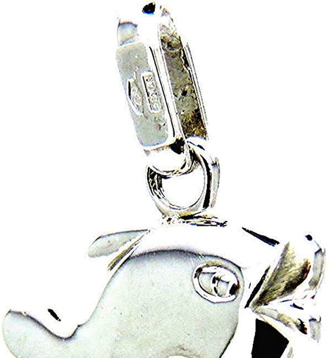 PEGASO GIOIELLI Ciondolo Oro Bianco 18kt (750) Pendente Pesce Palla Pesciolino Donna Ragazza Bambino