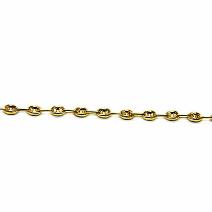PEGASO GIOIELLI Bracciale da Uomo in Oro Giallo 18kt (750) Braccialetto Maglia Marina Marinara Cm 20