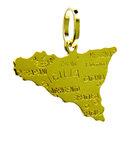 PEGASO GIOIELLI Ciondolo da Donna Uomo in Oro Giallo 18kt (750) Pendente Regione Sicilia Italiana Italia