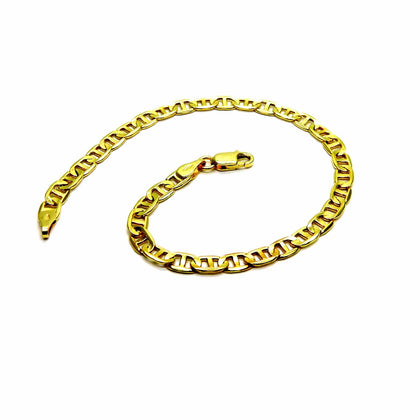 PEGASO GIOIELLI Bracciale da Uomo in Oro Giallo 18kt (750) Traversino Classico Cm 20