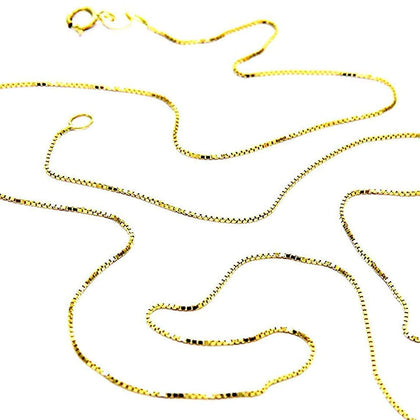 PEGASO GIOIELLI - Collana Oro Giallo 18kt (750) Catenina Veneta Singola Donna Ragazza