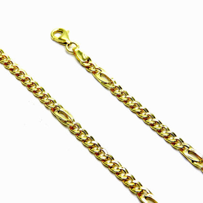 PEGASO GIOIELLI Collana da Uomo in Oro Giallo 18kt (750) Catena Cm 50 Maglia Pernice Grumetta Lucida