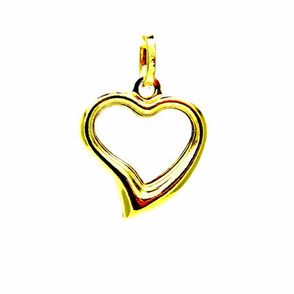 PEGASO GIOIELLI Ciondolo Oro Giallo 18kt (750) Pendente Cuore Aperto Donna Ragazza