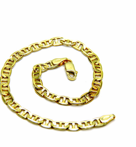 PEGASO GIOIELLI Bracciale da Uomo in Oro Giallo 18kt (750) Traversino Classico Cm 20