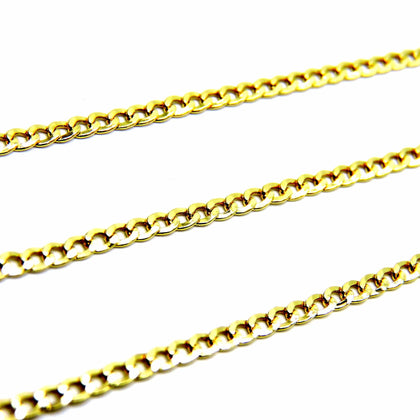 PEGASO GIOIELLI Collana da Uomo Donna in Oro Giallo 18kt (750) Catena Grumetta Cm 50 Catenina Chiusura ad Anello