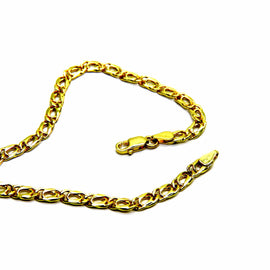 PEGASO GIOIELLI Bracciale da Uomo in Oro Giallo 18kt (750), Maglia Pernice Classica, Lunghezza cm 20