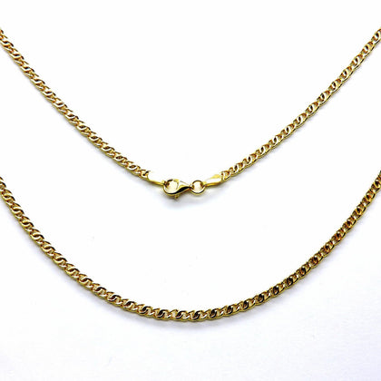 PEGASO GIOIELLI Collana Uomo in Oro Giallo 18kt (750) Catena Maglia Tigre Cm 50 Catenina Classica Donna Bambini