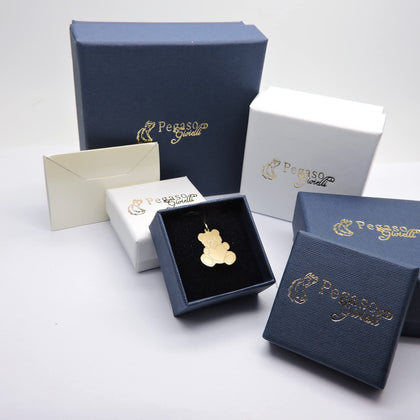 PEGASO GIOIELLI Ciondolo da Donna in Oro Giallo 18kt (750) Pendente Orso Orsetto Lastra Lucido