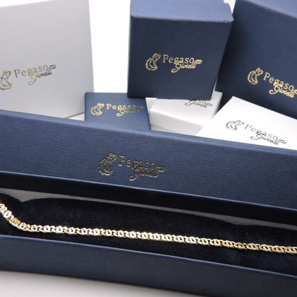 PEGASO GIOIELLI Bracciale da Uomo in Oro Giallo 18kt (750) Maglia Tigre Cm 20,5 Classico