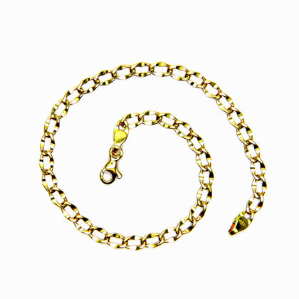 PEGASO GIOIELLI - Bracciale Oro Giallo 18kt (750) Maglia Rombo Cm 19 Uomo Donna