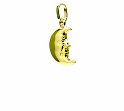 PEGASO GIOIELLI Ciondolo da Donna in Oro Giallo 18kt (750) Pendente Spicchio di Luna Lunetta