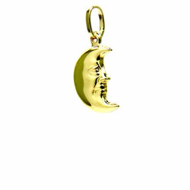 PEGASO GIOIELLI Ciondolo da Donna in Oro Giallo 18kt (750) Pendente Spicchio di Luna Lunetta