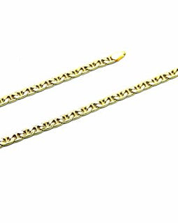 PEGASO GIOIELLI Bracciale da Ragazzo in Oro Giallo 18kt (750) Braccialetto Maglia Traversino Cm 19