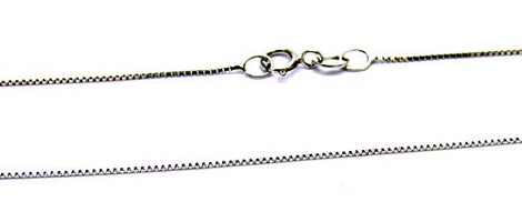 Collana da Donna in Oro Bianco 18kt (750) Catenina Veneta Veneziana Singola Cm 50