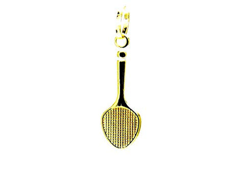 PEGASO GIOIELLI Ciondolo in Oro Giallo 18kt (750) Pendente Racchetta Tennis Uomo Donna Bambini