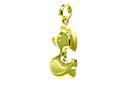 PEGASO GIOIELLI Ciondolo Oro Giallo 18kt (750) Pendente Papera Paperotto Satinato Donna Bambini