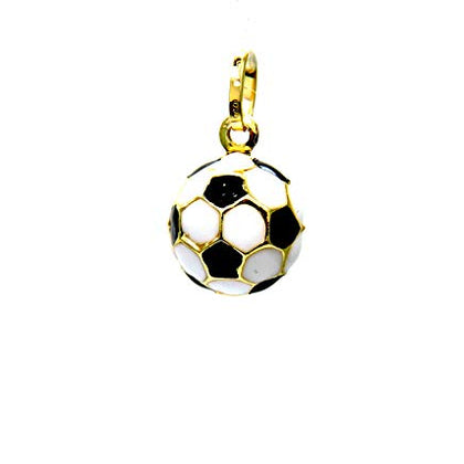 PEGASO GIOIELLI Ciondolo da Uomo in Oro Giallo 18kt (750) Pendente Palla Pallone Calcio Donna Bambini